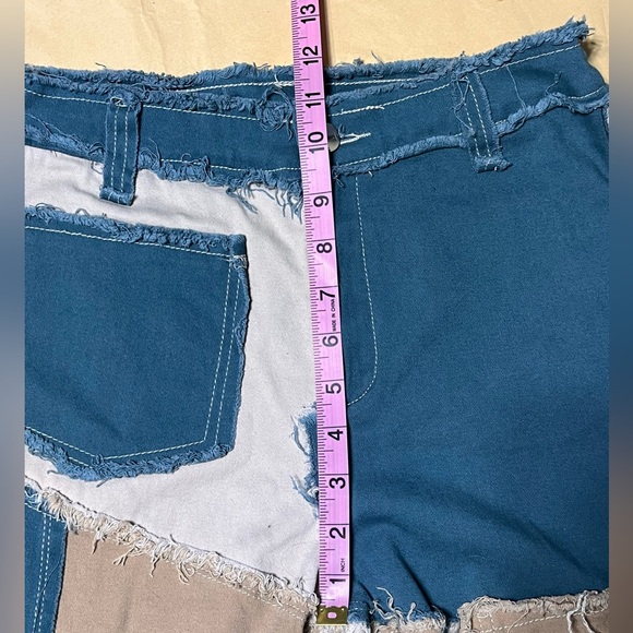 KTOO Grunge boho Patchwork Pant hippie Flare Pants size medium (26 waist) - Picture 7 of 12